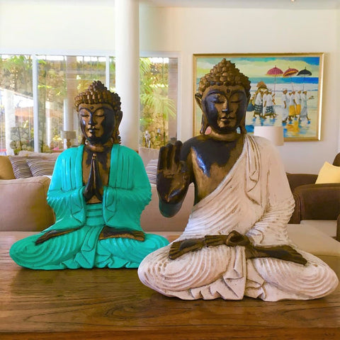 Aqua & White Buddhas